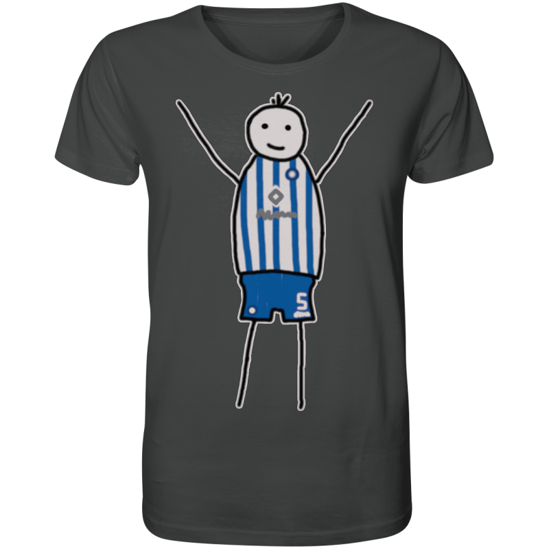 Karlsruhe Fan T-Shirt Strichmännchen - Organic Shirt
