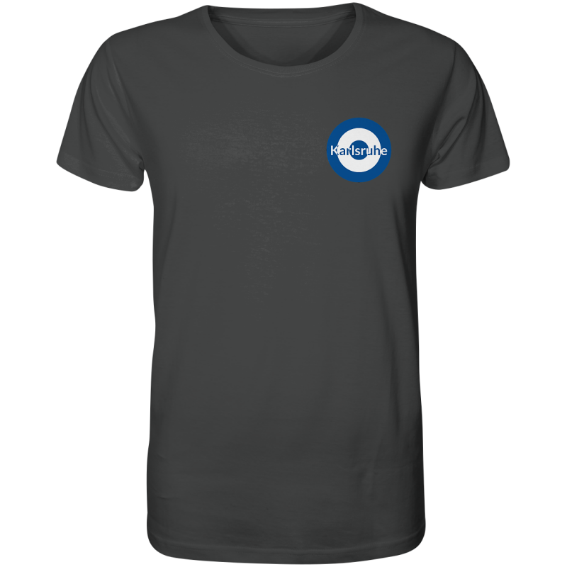 Karlsruhe Fan T-Shirt Kokarde klein "Karlsruhe" - Organic Shirt