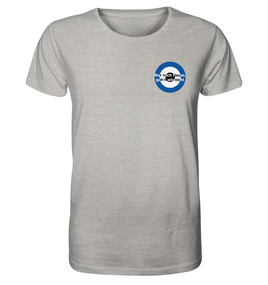 Berlin Fan T-Shirt Kokarde klein "Nur nach Hause..." - Organic Shirt Berlin Fan T-Shirt Kokarde klein "Nur nach Hause..." - Organic Shirt