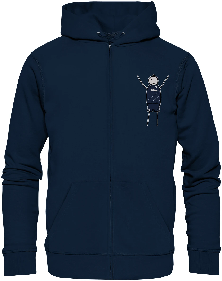 Bochum Fan Zipper Strichmännchen - Organic Zipper Bochum Fan Zipper Strichmännchen - Organic Zipper