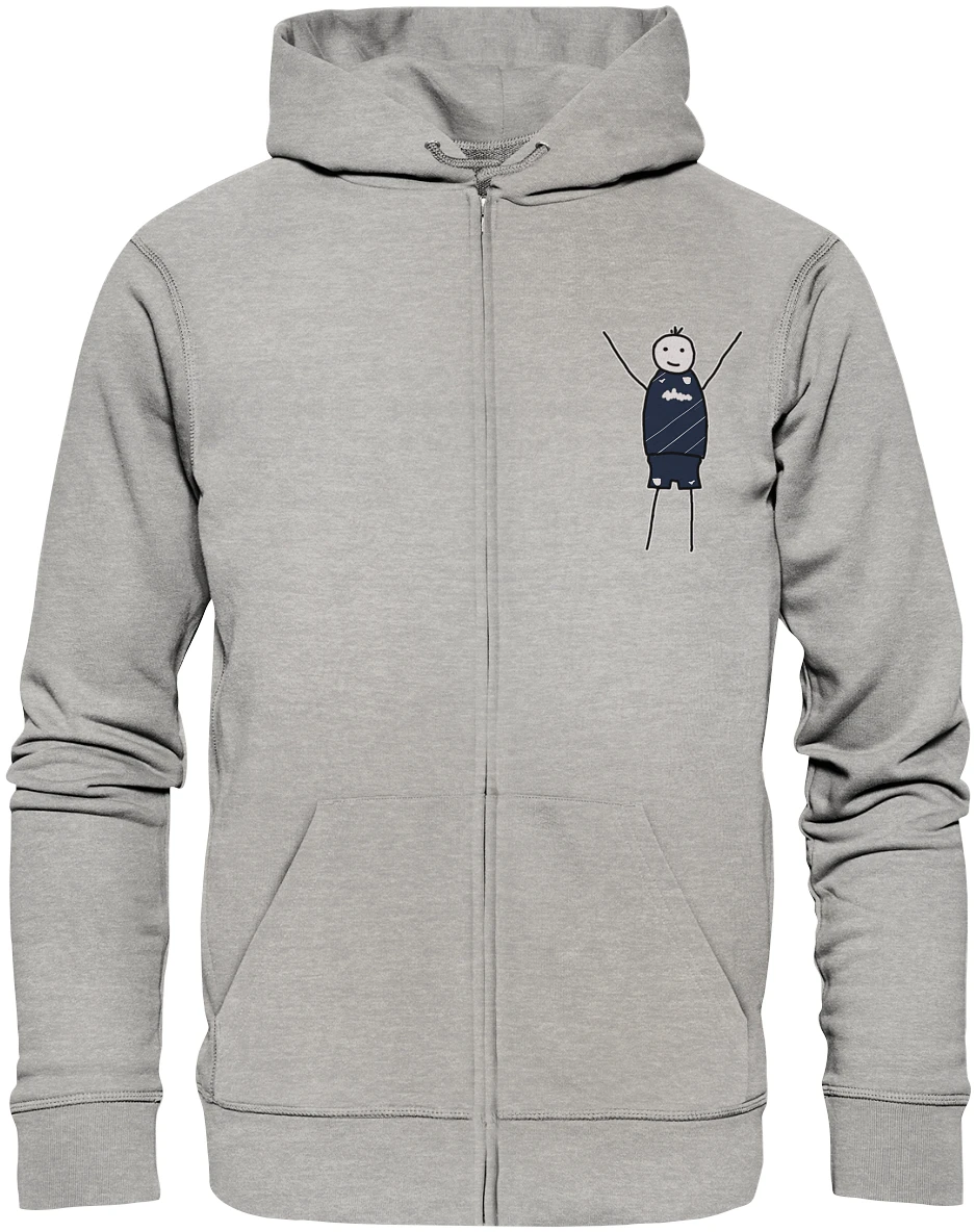 Bochum Fan Zipper Strichmännchen - Organic Zipper Bochum Fan Zipper Strichmännchen - Organic Zipper