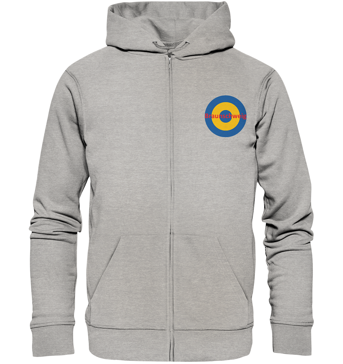 Braunschweig Fan Zipper Kokarde klein "Braunschweig" rot - Organic Zipper Braunschweig Fan Zipper Kokarde klein "Braunschweig" rot - Organic Zipper