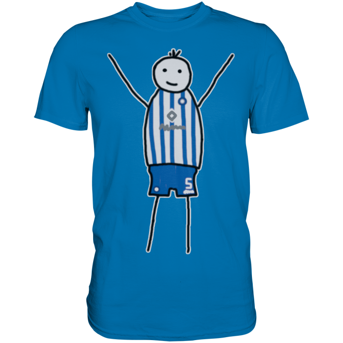 Karlsruhe Fan T-Shirt Strichmännchen - Premium Shirt