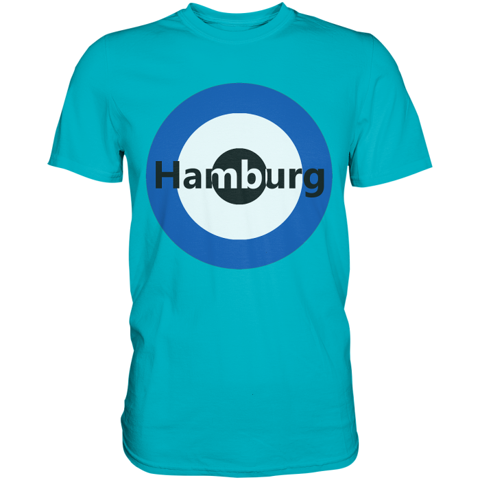 Hamburg Fan-T-Shirt Kokarde groß "Hamburg" - Premium Shirt