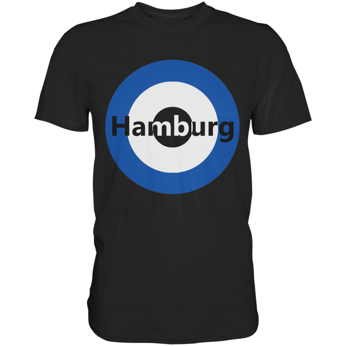 Hamburg Fan-T-Shirt Kokarde groß "Hamburg" - Premium Shirt