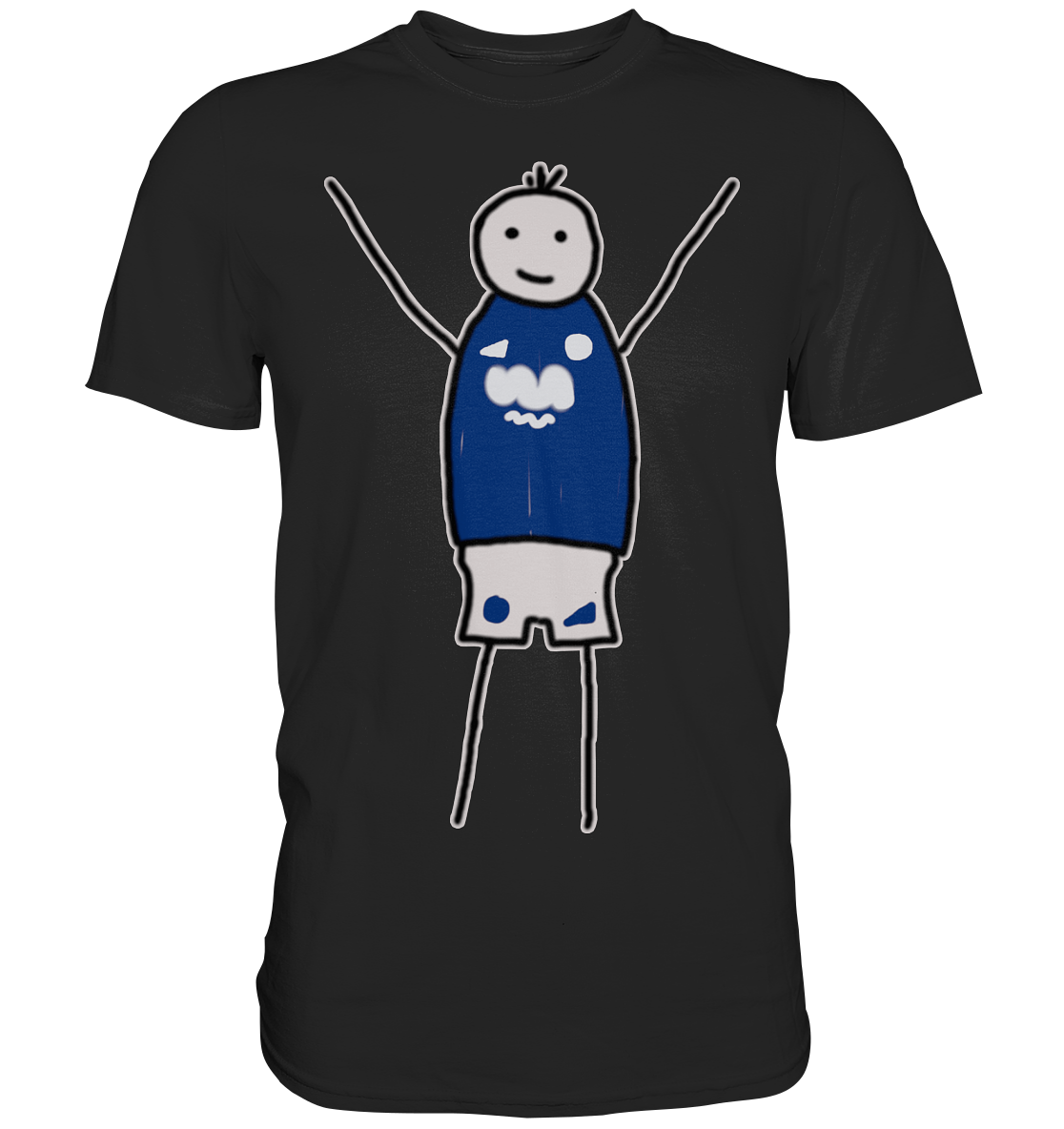 Schalke Fan T-Shirt Strichmännchen - Premium Shirt Schalke Fan T-Shirt Strichmännchen - Premium Shirt