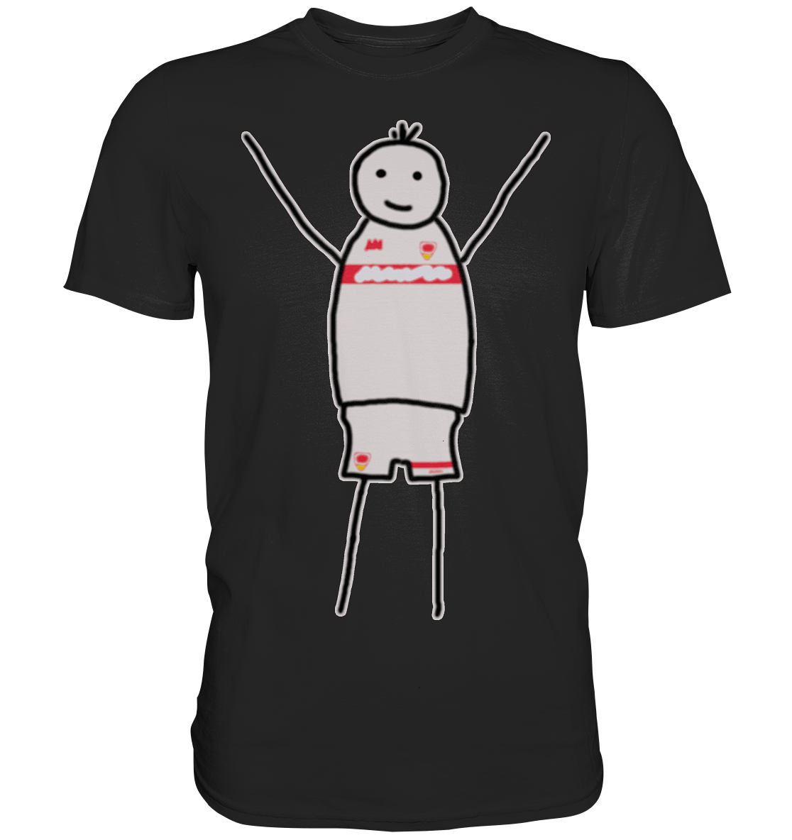 Stuttgart Fan-T-Shirt Strichmännchen - Premium Shirt Stuttgart Fan-T-Shirt Strichmännchen - Premium Shirt