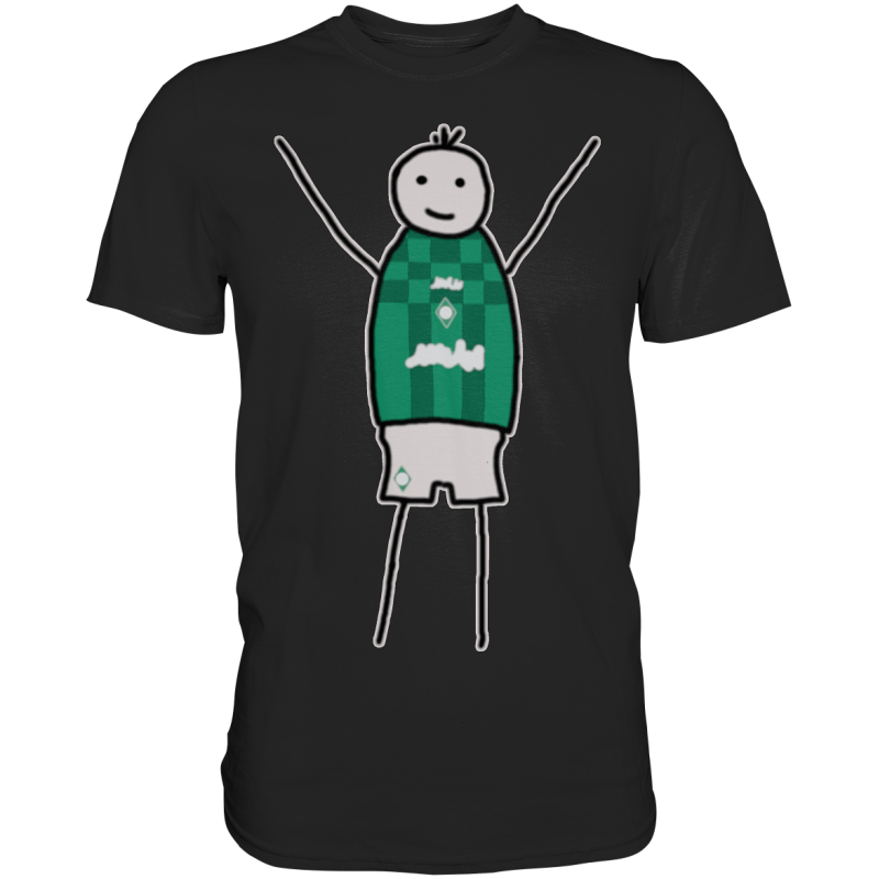Bremen Fan-T-Shirt Strichmännchen - Premium Shirt
