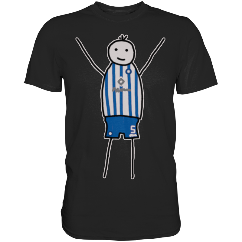 Karlsruhe Fan T-Shirt Strichmännchen - Premium Shirt
