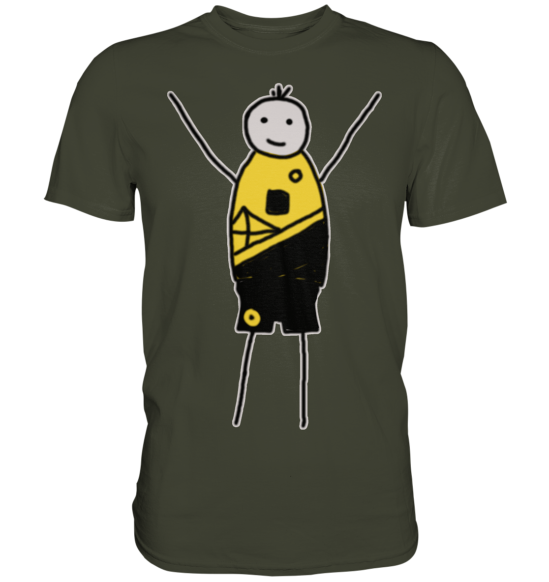 Dortmund Fan-T-Shirt Strichmännchen - Premium Shirt Dortmund Fan-T-Shirt Strichmännchen - Premium Shirt