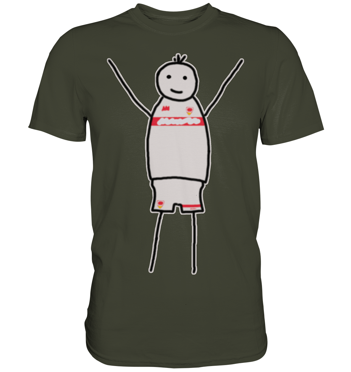 Stuttgart Fan-T-Shirt Strichmännchen - Premium Shirt Stuttgart Fan-T-Shirt Strichmännchen - Premium Shirt