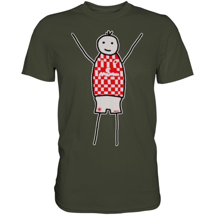 Mainz Fan-T-Shirt Strichmännchen - Premium Shirt
