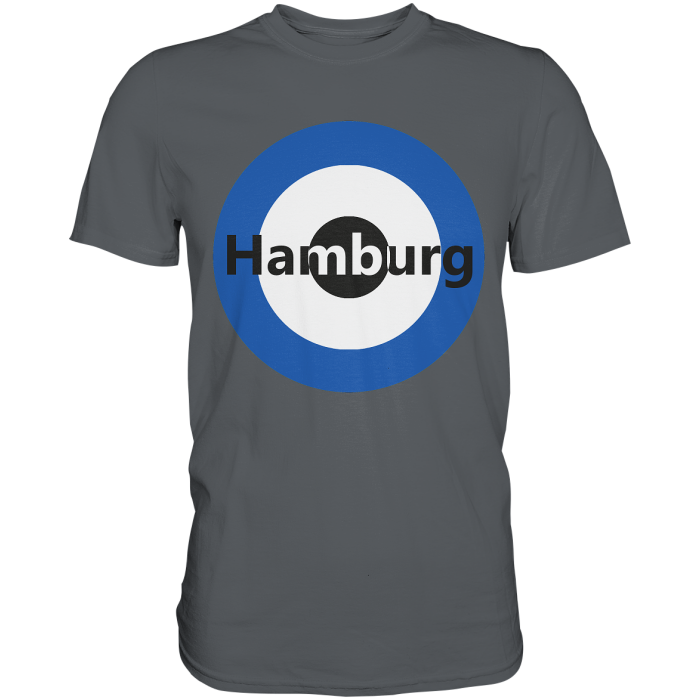 Hamburg Fan-T-Shirt Kokarde groß "Hamburg" - Premium Shirt