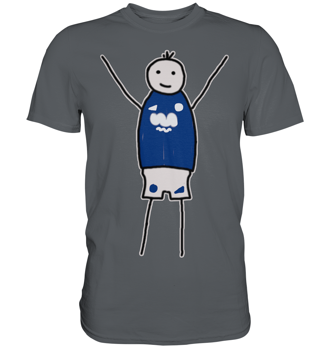 Schalke Fan T-Shirt Strichmännchen - Premium Shirt Schalke Fan T-Shirt Strichmännchen - Premium Shirt