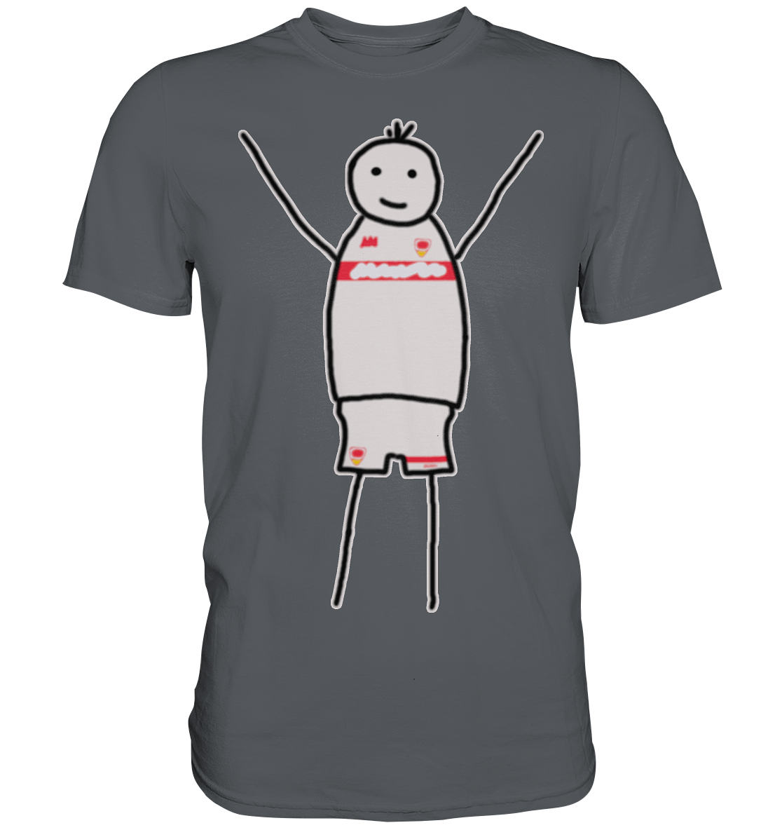 Stuttgart Fan-T-Shirt Strichmännchen - Premium Shirt Stuttgart Fan-T-Shirt Strichmännchen - Premium Shirt