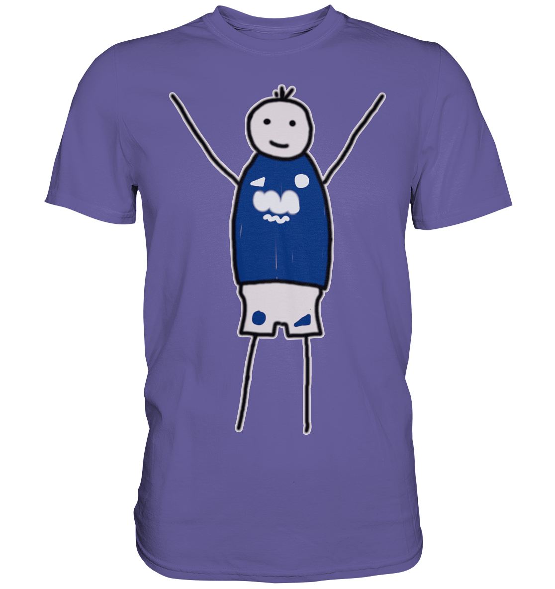 Schalke Fan T-Shirt Strichmännchen - Premium Shirt Schalke Fan T-Shirt Strichmännchen - Premium Shirt