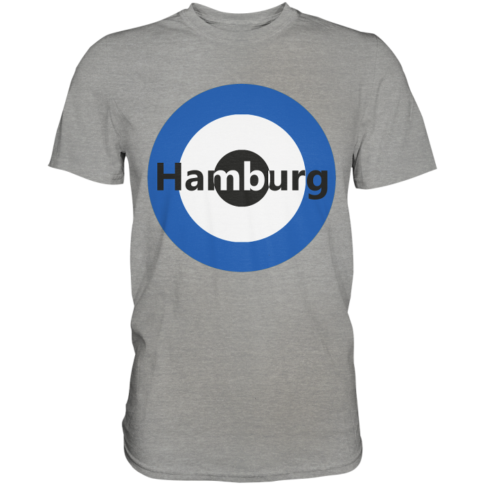 Hamburg Fan-T-Shirt Kokarde groß "Hamburg" - Premium Shirt