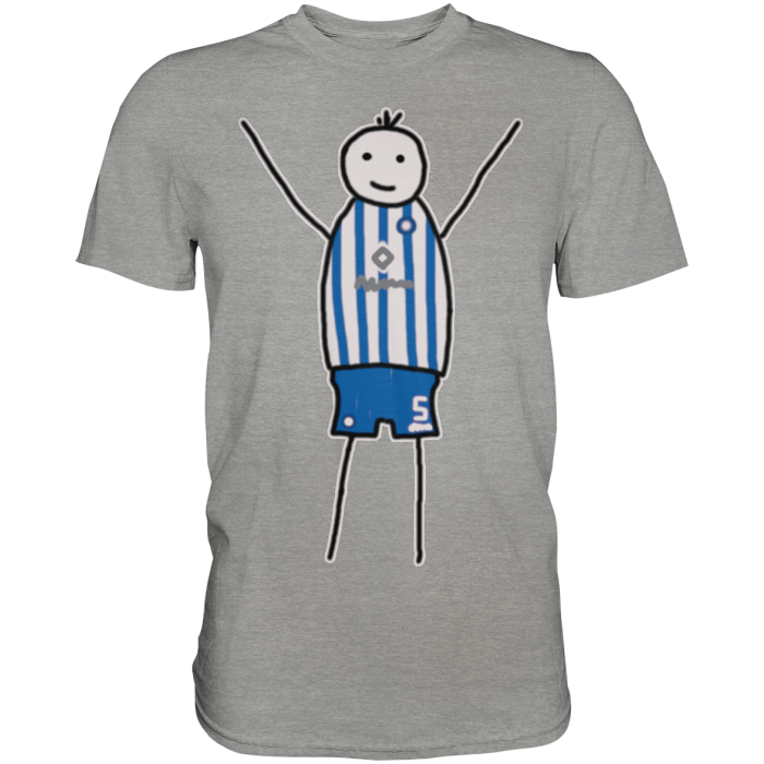 Karlsruhe Fan T-Shirt Strichmännchen - Premium Shirt