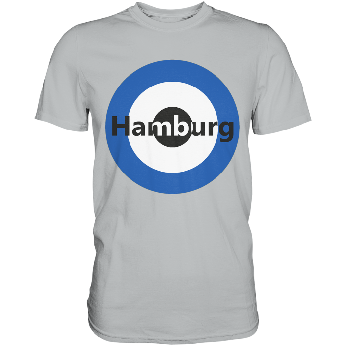 Hamburg Fan-T-Shirt Kokarde groß "Hamburg" - Premium Shirt