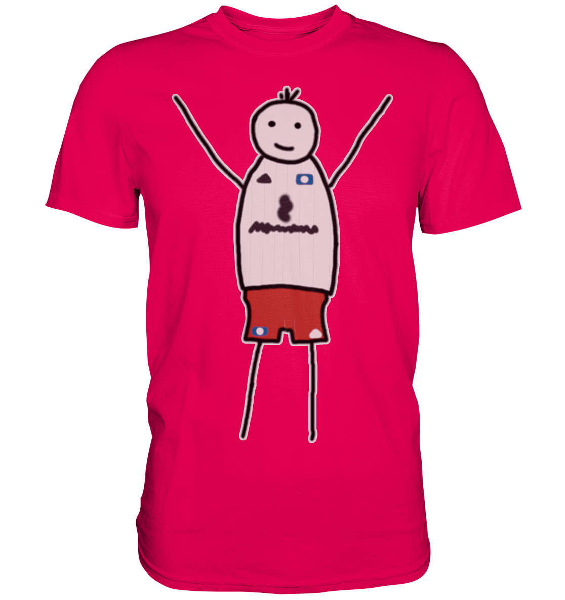 Hamburg Fan-T-Shirt Strichmänchen - Premium Shirt Hamburg Fan-T-Shirt Strichmänchen - Premium Shirt