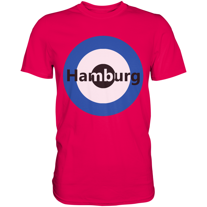 Hamburg Fan-T-Shirt Kokarde groß "Hamburg" - Premium Shirt