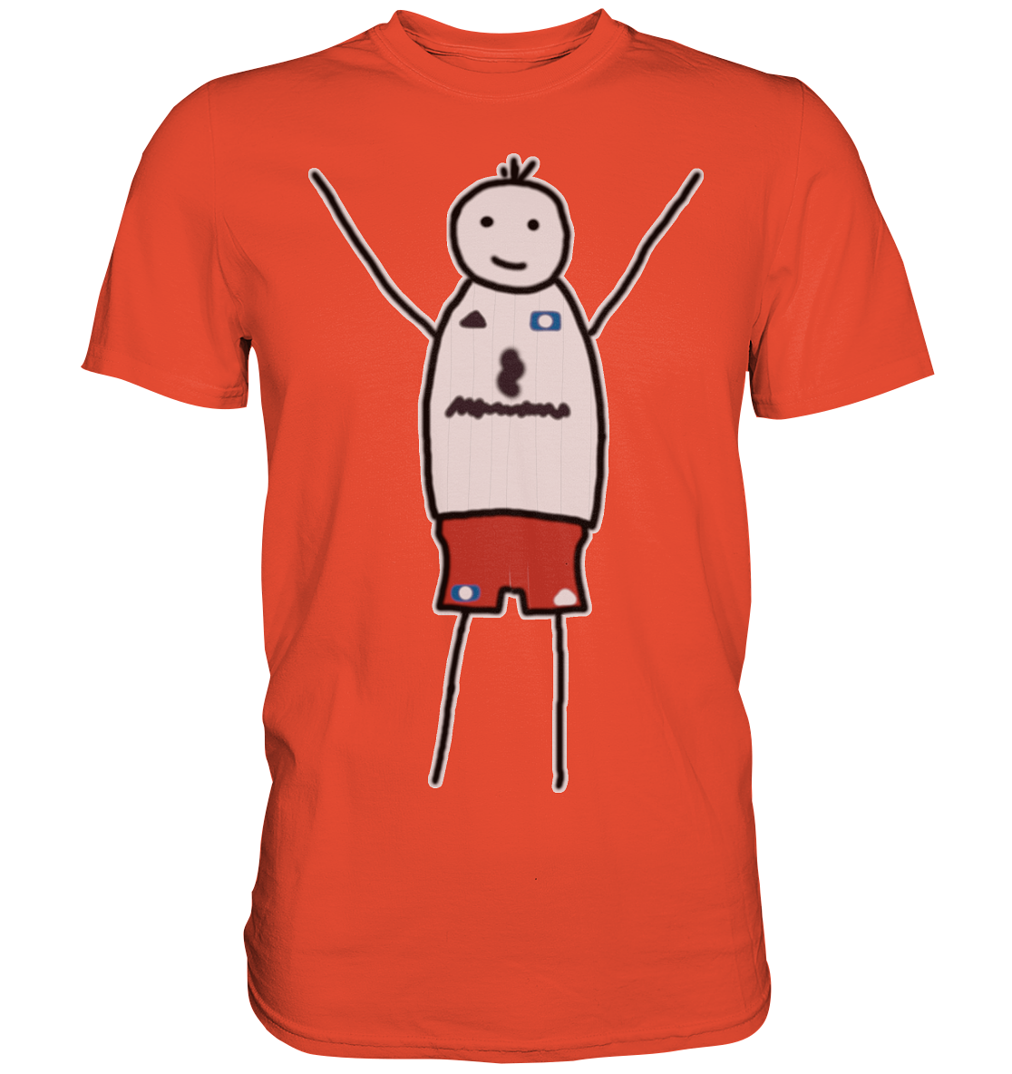 Hamburg Fan-T-Shirt Strichmänchen - Premium Shirt Hamburg Fan-T-Shirt Strichmänchen - Premium Shirt