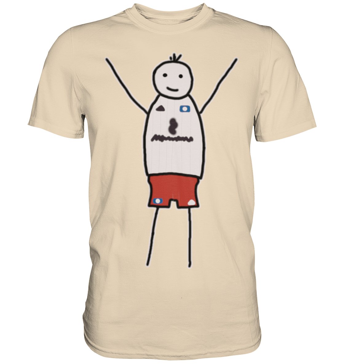 Hamburg Fan-T-Shirt Strichmänchen - Premium Shirt Hamburg Fan-T-Shirt Strichmänchen - Premium Shirt