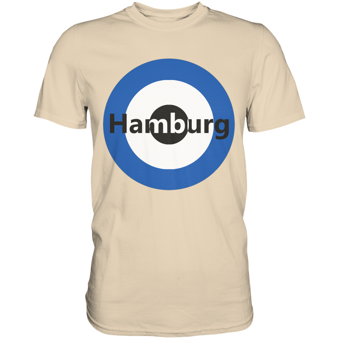 Hamburg Fan-T-Shirt Kokarde groß "Hamburg" - Premium Shirt