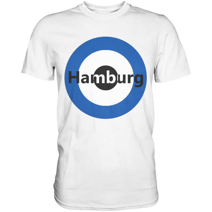 Hamburg Fan-T-Shirt Kokarde groß "Hamburg" - Premium Shirt