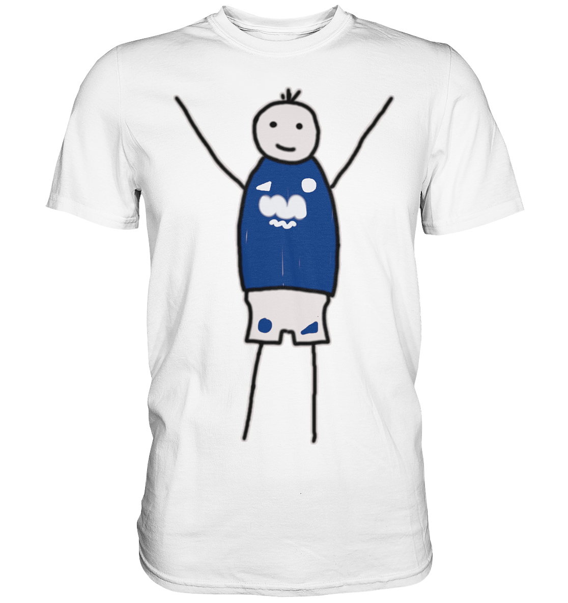 Schalke Fan T-Shirt Strichmännchen - Premium Shirt Schalke Fan T-Shirt Strichmännchen - Premium Shirt