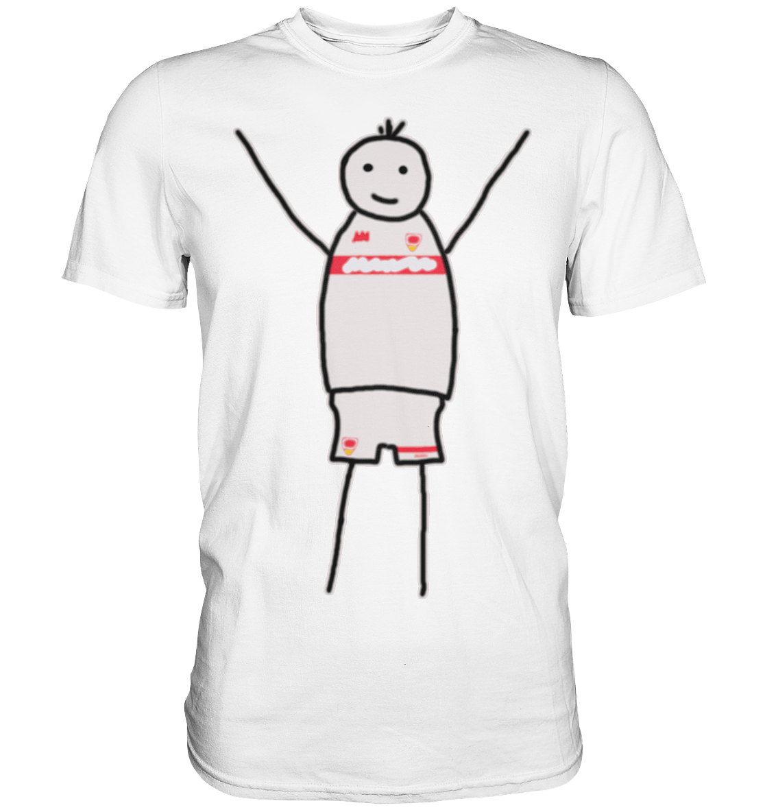 Stuttgart Fan-T-Shirt Strichmännchen - Premium Shirt Stuttgart Fan-T-Shirt Strichmännchen - Premium Shirt