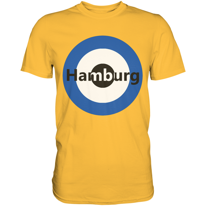 Hamburg Fan-T-Shirt Kokarde groß "Hamburg" - Premium Shirt