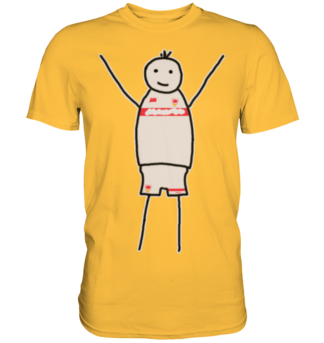 Stuttgart Fan-T-Shirt Strichmännchen - Premium Shirt Stuttgart Fan-T-Shirt Strichmännchen - Premium Shirt