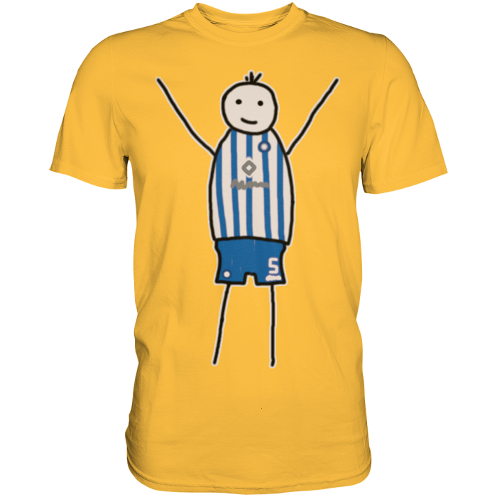 Karlsruhe Fan T-Shirt Strichmännchen - Premium Shirt