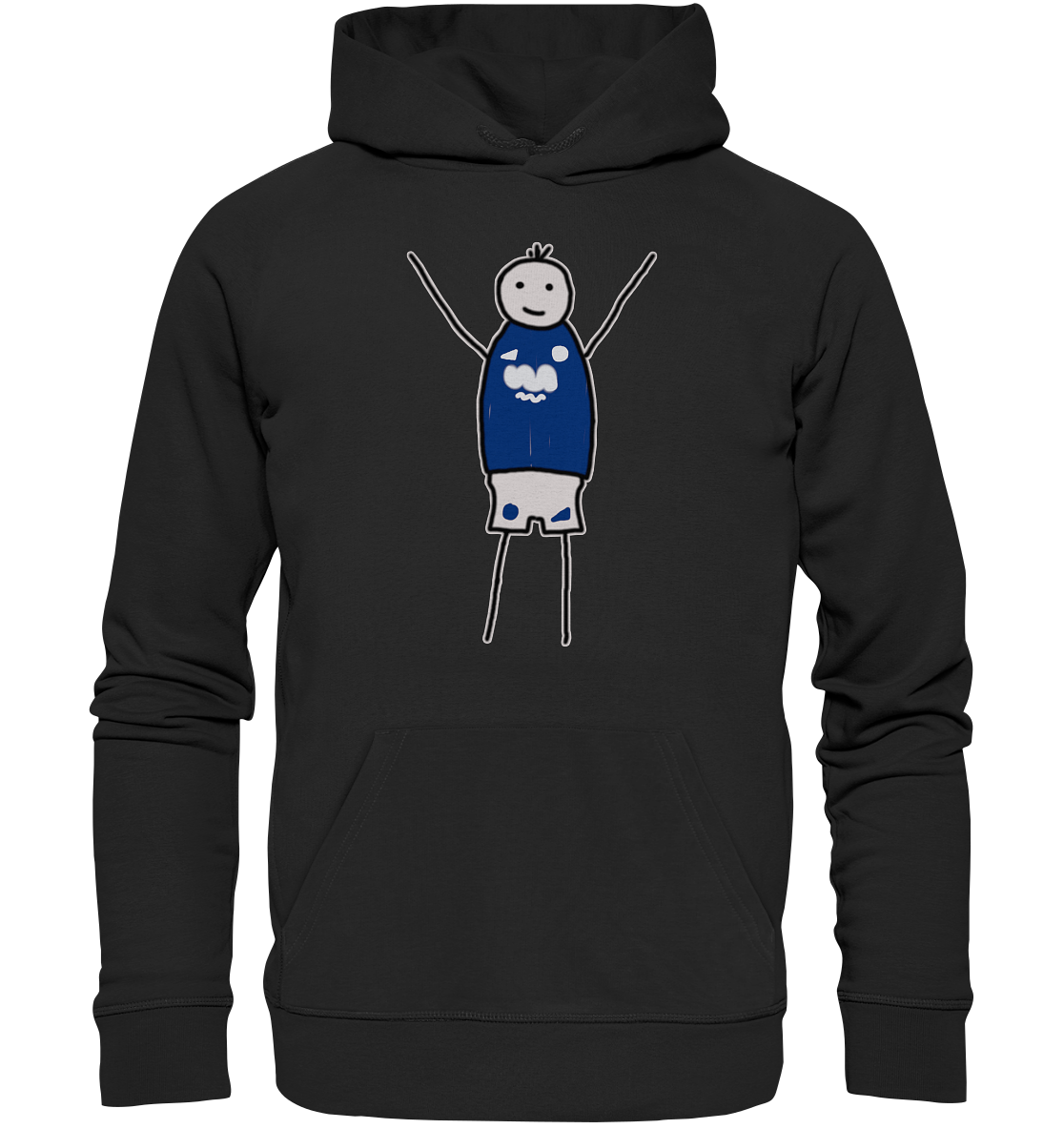 Schalke Fan Hoodie Strichmännchen - Premium Unisex Hoodie Schalke Fan Hoodie Strichmännchen - Premium Unisex Hoodie