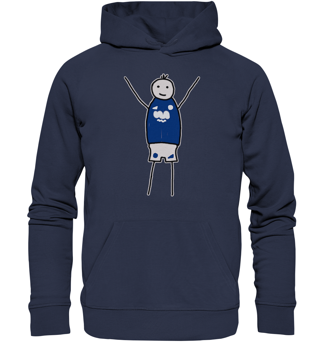 Schalke Fan Hoodie Strichmännchen - Premium Unisex Hoodie Schalke Fan Hoodie Strichmännchen - Premium Unisex Hoodie