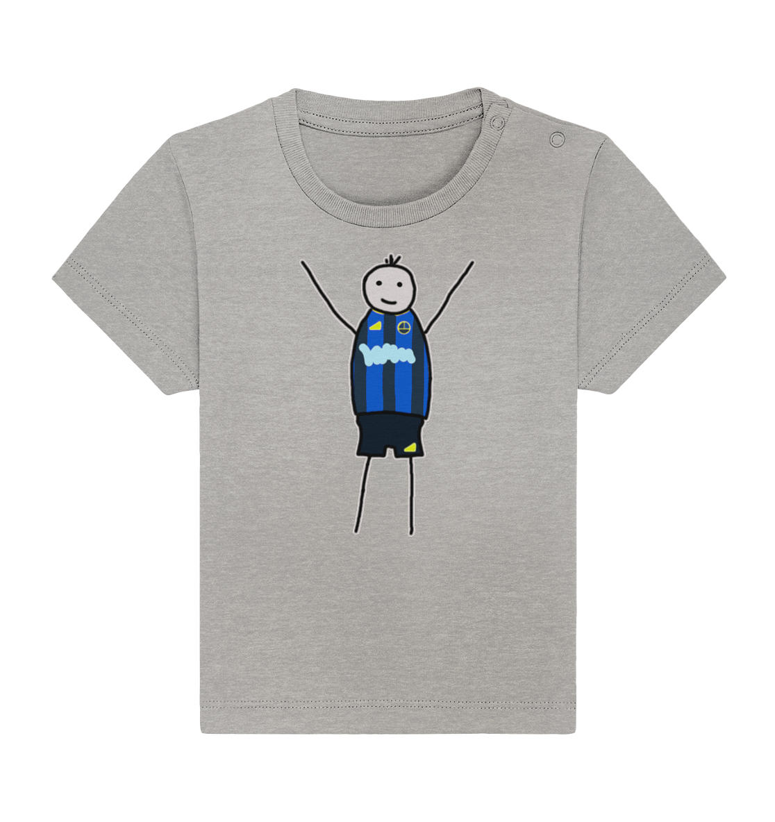Saarbrücken Fan-T-Shirt Strichmännchen - Baby Organic Shirt Saarbrücken Fan-T-Shirt Strichmännchen - Baby Organic Shirt