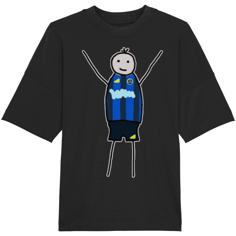 Saarbrücken Fan-T-Shirt Strichmännchen - Organic Oversize Shirt