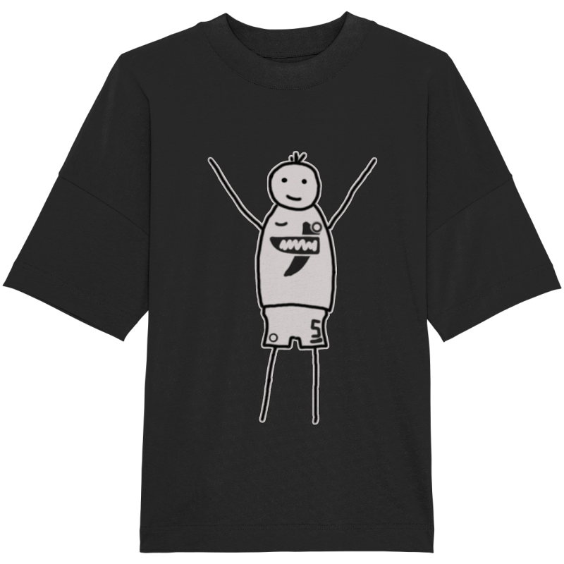 Elversberg Fan T-Shirt Strichmännchen - Organic Oversize Shirt