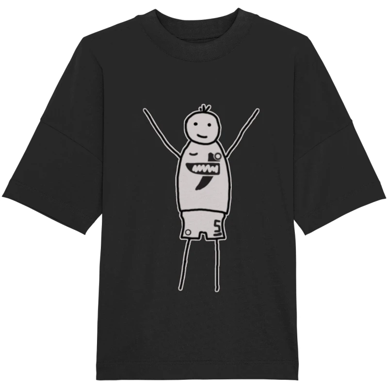 Elversberg Fan T-Shirt Strichmännchen - Organic Oversize Shirt Elversberg Fan T-Shirt Strichmännchen - Organic Oversize Shirt