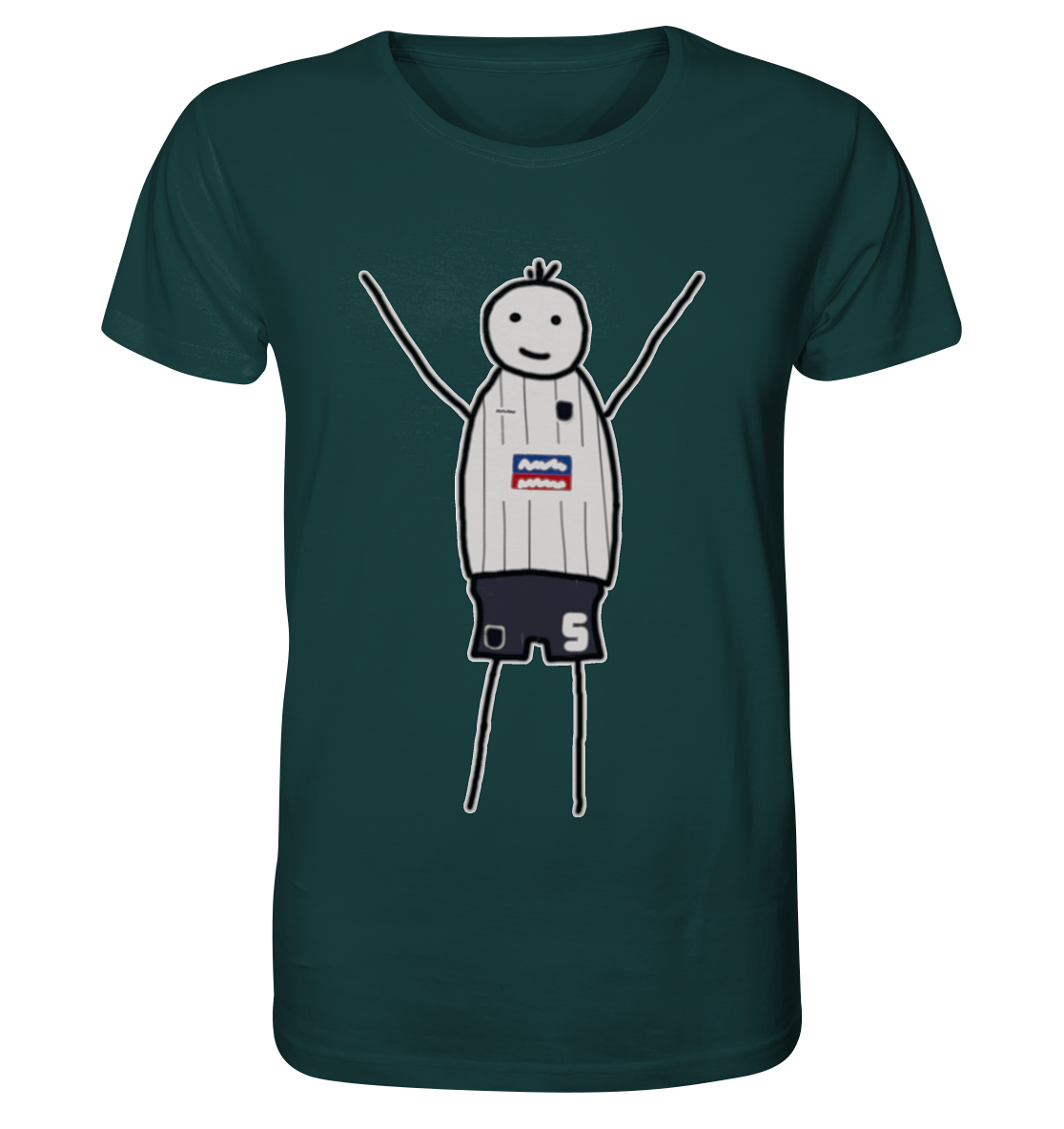 Ulm Fan T-Shirt Strichmännchen - Organic Shirt Ulm Fan T-Shirt Strichmännchen - Organic Shirt