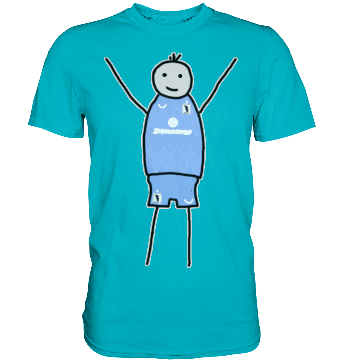 München Fan-T-Shirt Strichmännchen - Premium Shirt München Fan-T-Shirt Strichmännchen - Premium Shirt