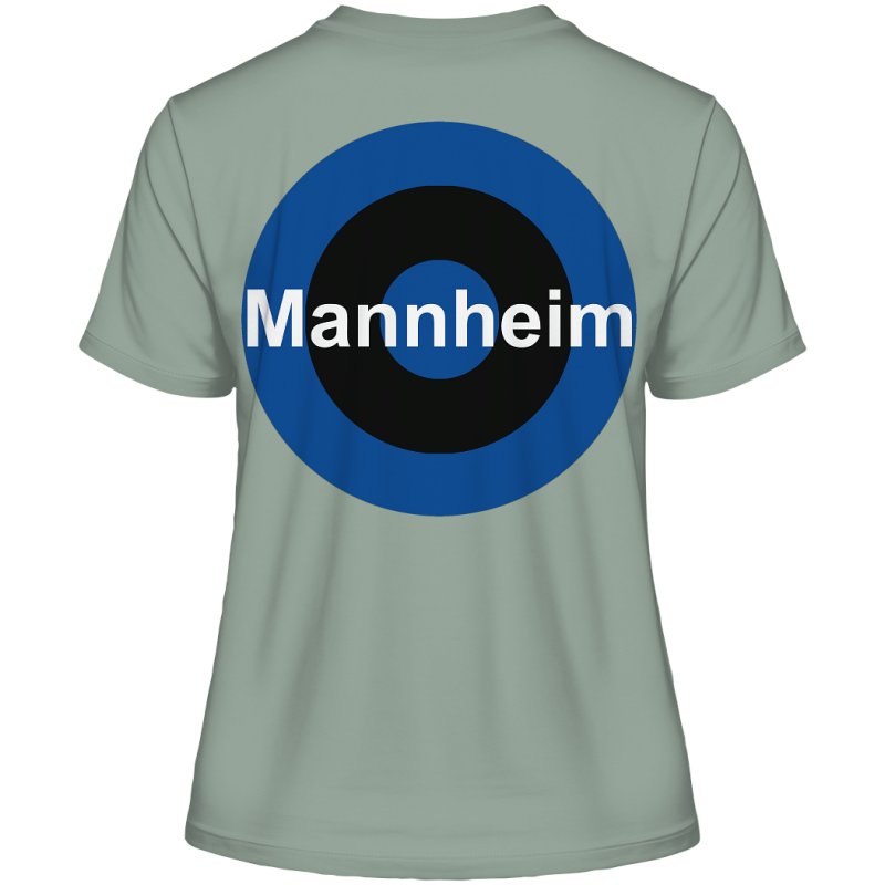 Mannheim Fan-T-Shirt Kokarde beidseitig "Mannheim" - Fitted Ladies Organic Shirt