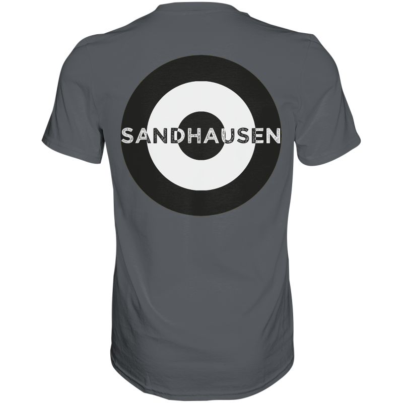 Sandhausen Fan-T-Shirt Kokarde beidseitig "Sandhausen" - Premium Shirt