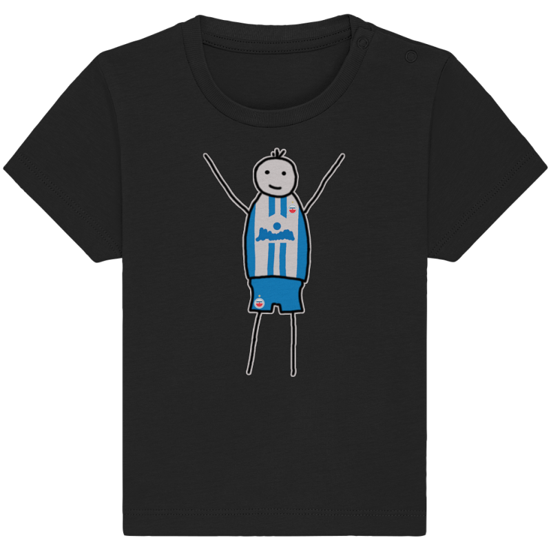 Rostock Fan-T-Shirt Strichmännchen - Baby Organic Shirt Rostock Fan-T-Shirt Strichmännchen - Baby Organic Shirt