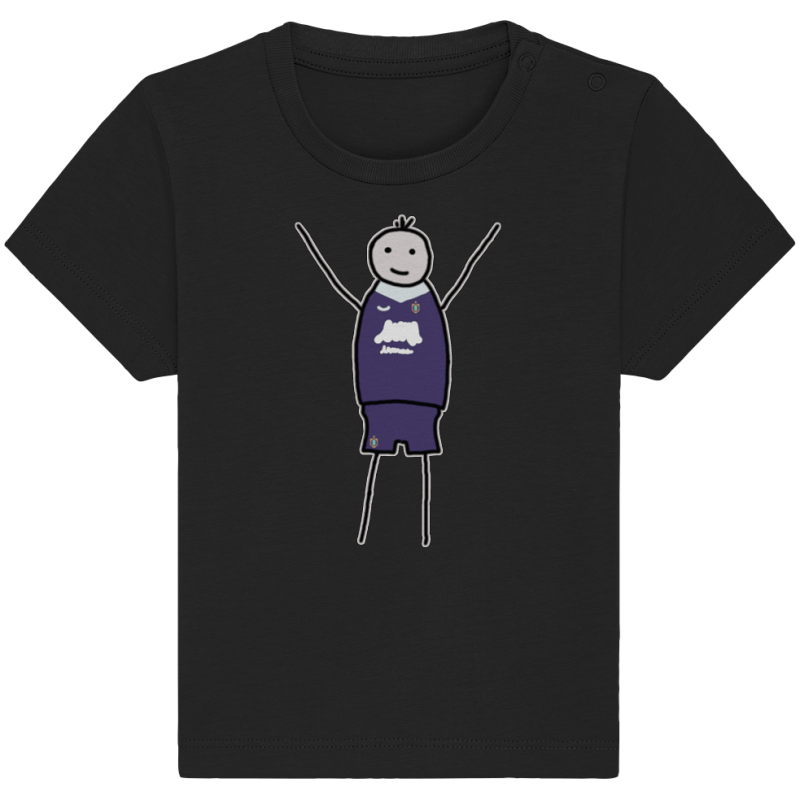 Aue Fan-T-Shirt Strichmännchen - Baby Organic Shirt Aue Fan-T-Shirt Strichmännchen - Baby Organic Shirt