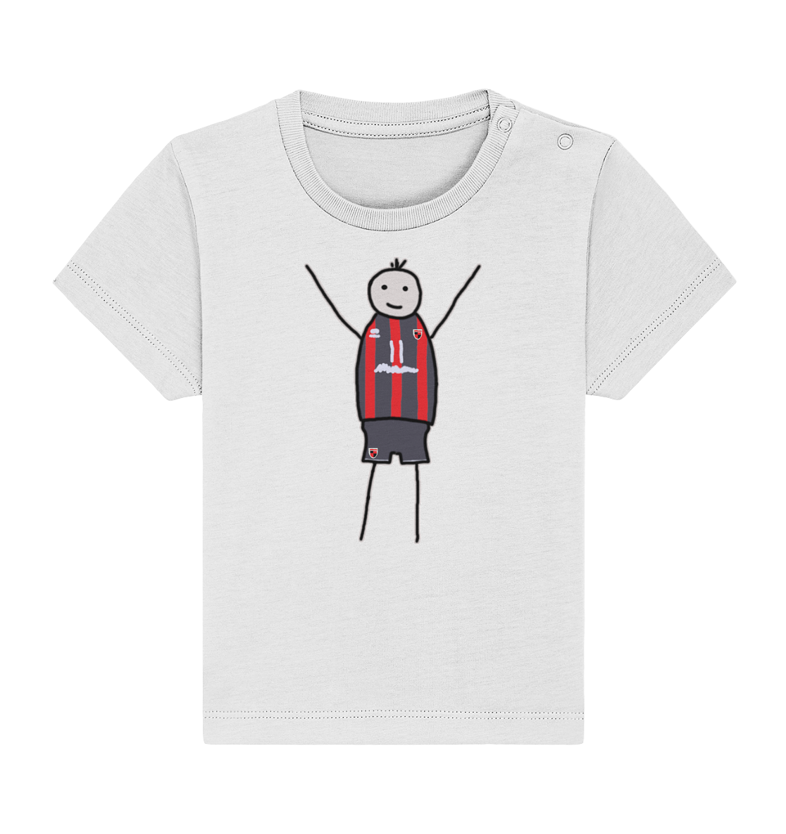 Ingolstadt Fan-T-Shirt Strichmännchen - Baby Organic Shirt Ingolstadt Fan-T-Shirt Strichmännchen - Baby Organic Shirt