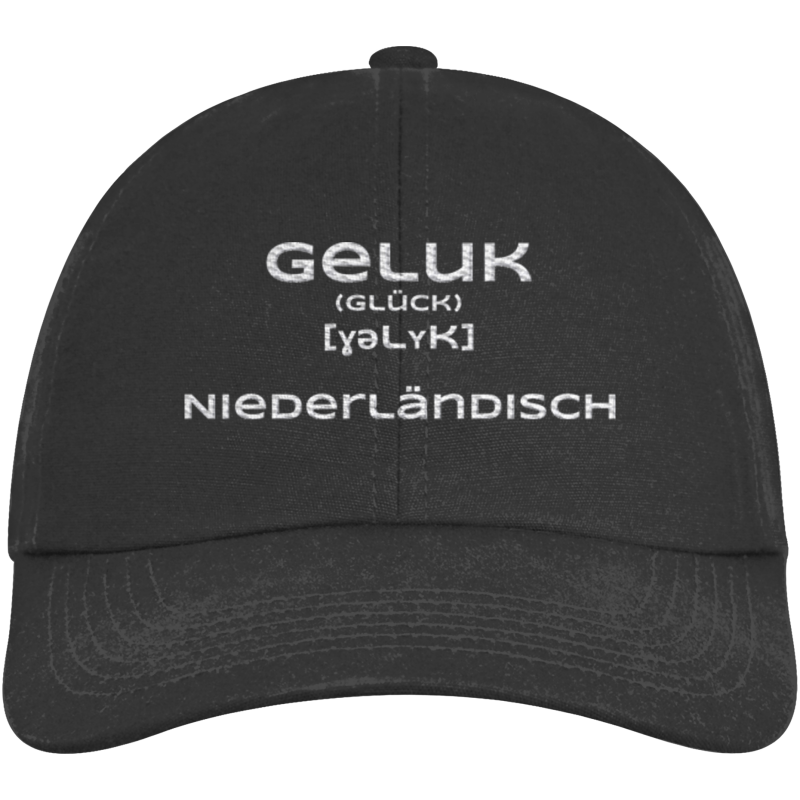 Geluk Stick weiß - Organic 6-Panel Cap Geluk Stick weiß - Organic 6-Panel Cap