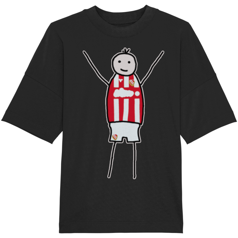 Cottbus Fan-T-Shirt Strichmännchen - Organic Oversize Shirt