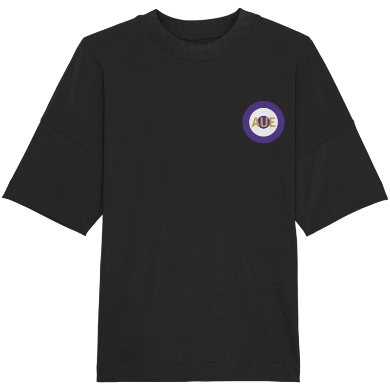 Aue Fan T-Shirt Kokarde klein "Aue" - Organic Oversize Shirt